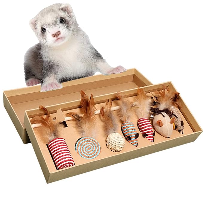 7 Pack Ferret Toys - Interactive Ferret Toys